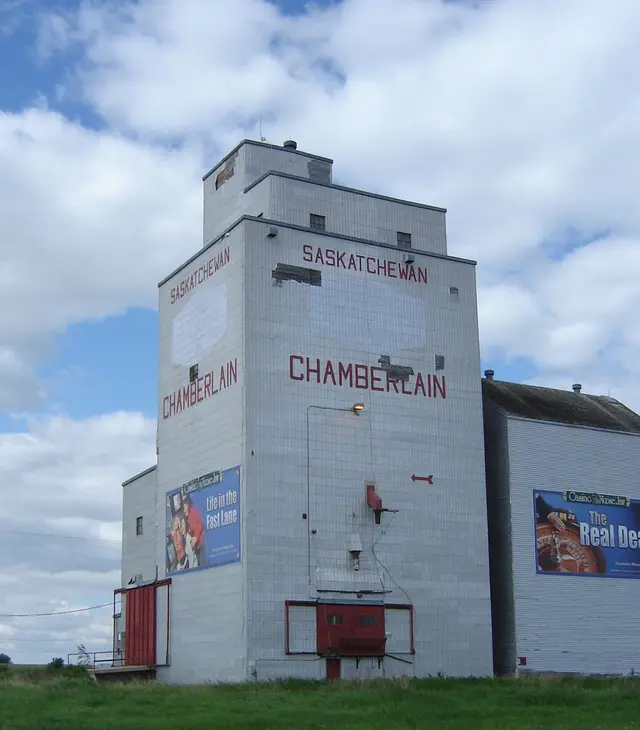 The grain elevators